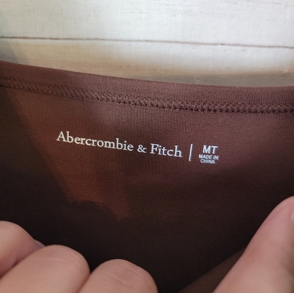 ABERCROMBIE & FITCH SWEETHEART POINTE SLEEVELESS DRESS IN BROWN, SZ MEDIUM TALL - Picture 10 of 11